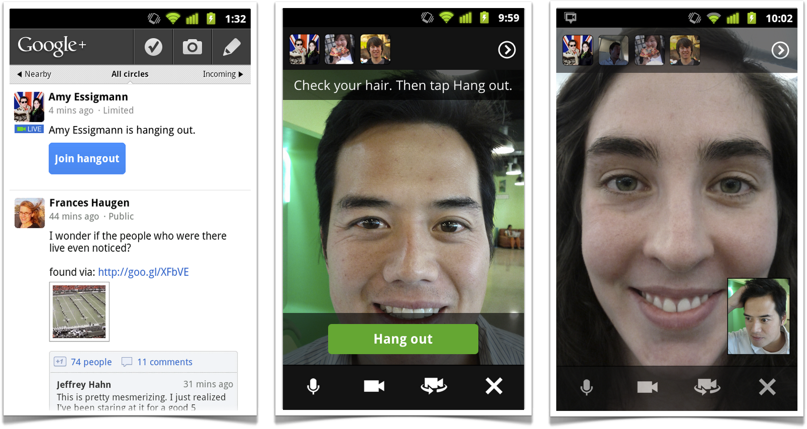 google plus hangout mobile