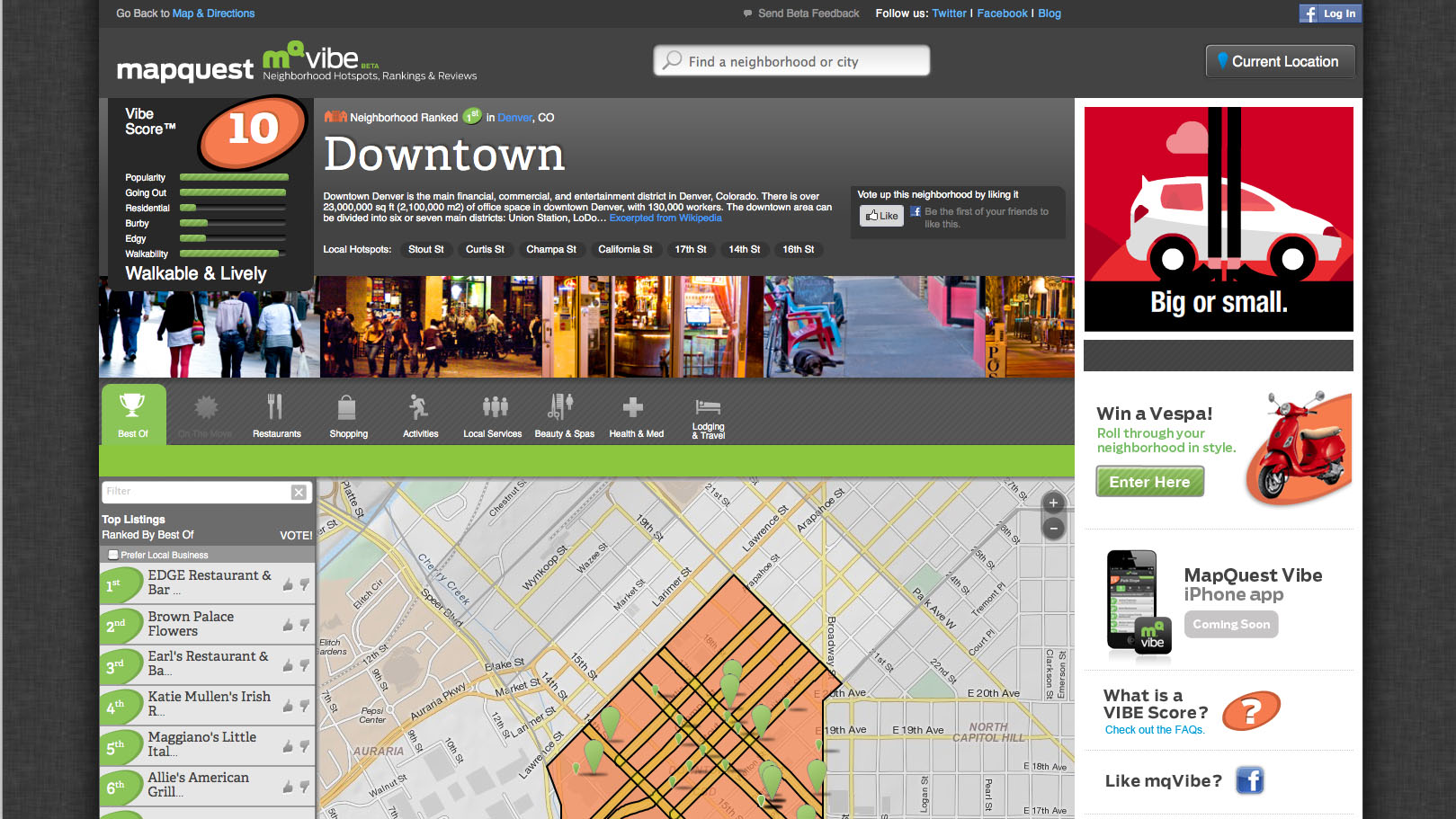 mqvibe reseau social geolocalise d'AOL