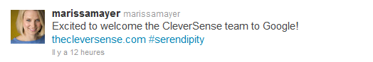 tweet marissa mayer clever sense