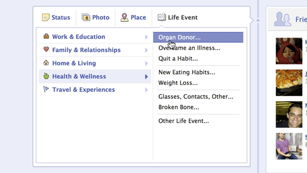Facebook don d organe