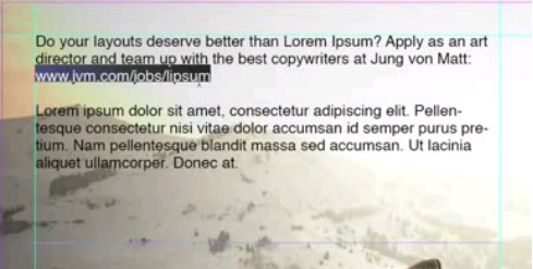 Recrutement 2.0 quand Jung von Matt recrute via Lorem iPsum