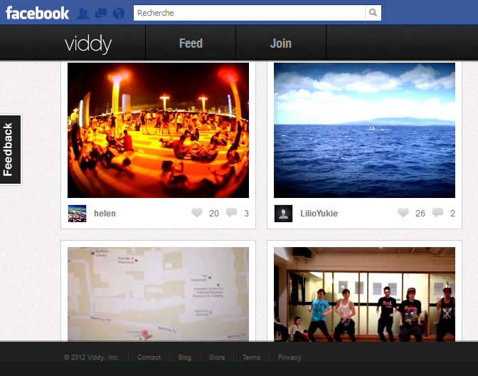 viddy sur Facebook