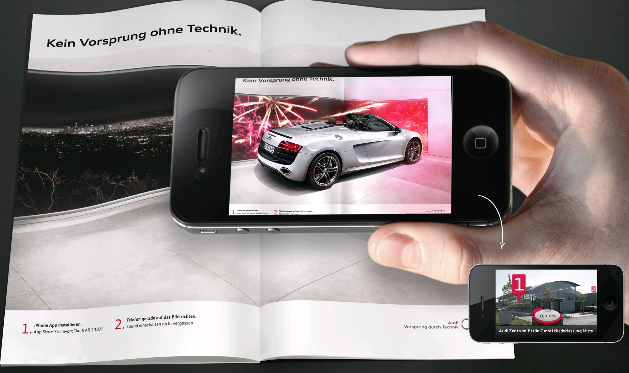 publicite magazine audi realite augmentee