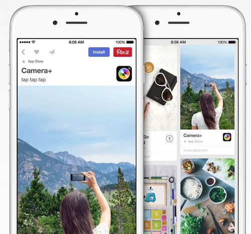 App Install : Pinterest introduit les App Pins, ses épingles d’Apps avec Apple et prépare un bouton buy