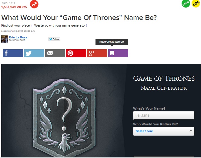 Buzzfeed prépare un studio de Jeu