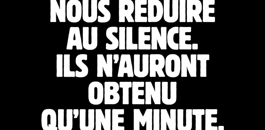 “Ils veulent nous réduire au silence. Ils n’auront obtenu qu’une minute” by RSF/BETC #thanks