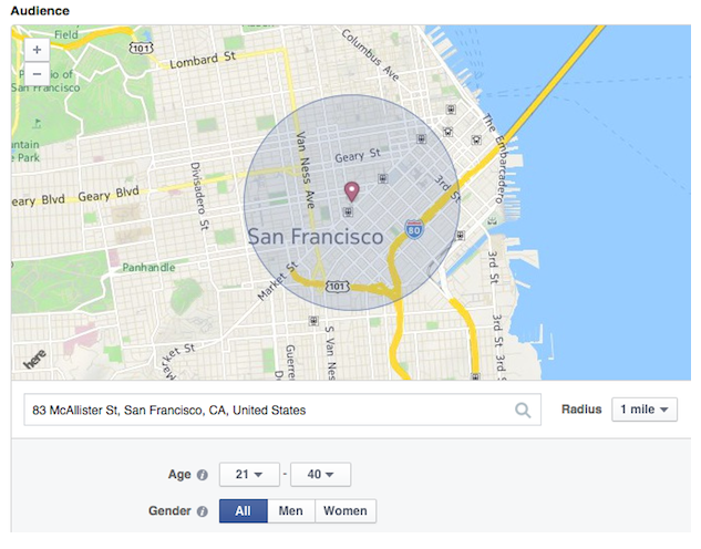Facebook Local Awareness Ads annonces géolocalisées image 2