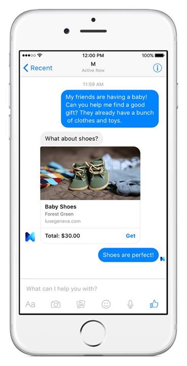 Facebook lance M son assistant virtuel et humain de shopping sur Facebook Messenger