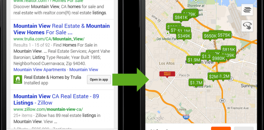 Google teste la recherche In Apps