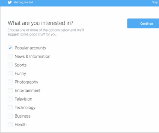 Stratégie Twitter nouvelle procédure d'Onboarding