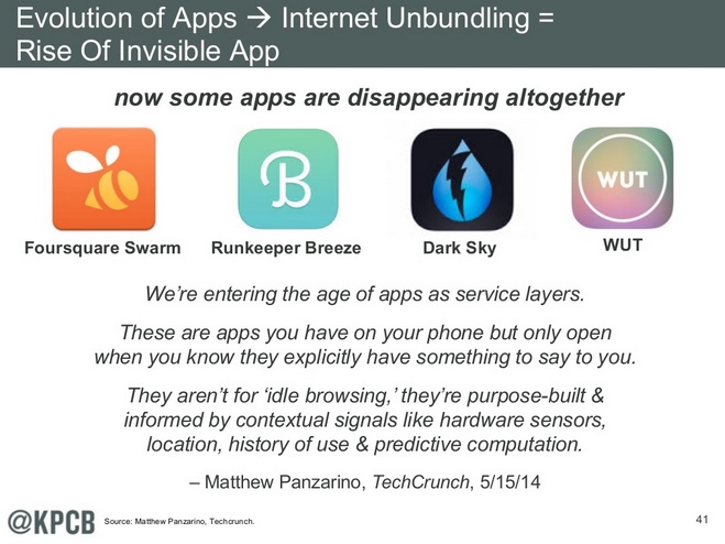 Tendances Internet 2014 Mary Meeker vers les Apps invisibles