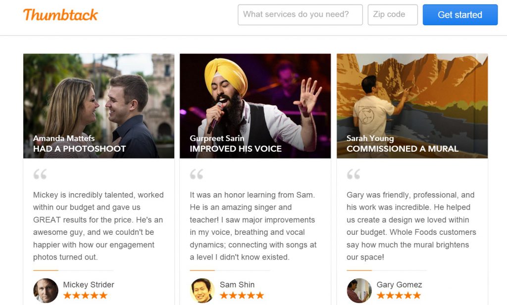 Thumbtack importance du contenu communautaire