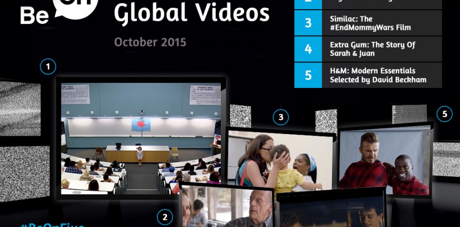 Top5 des vidéos de brand content dans le monde en octobre par Be On, la plateforme vidéo d’AOL