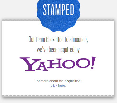 Yahoo rachete stamped