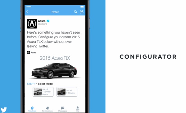 automobile configurateur de vehicule dans les twitter cards