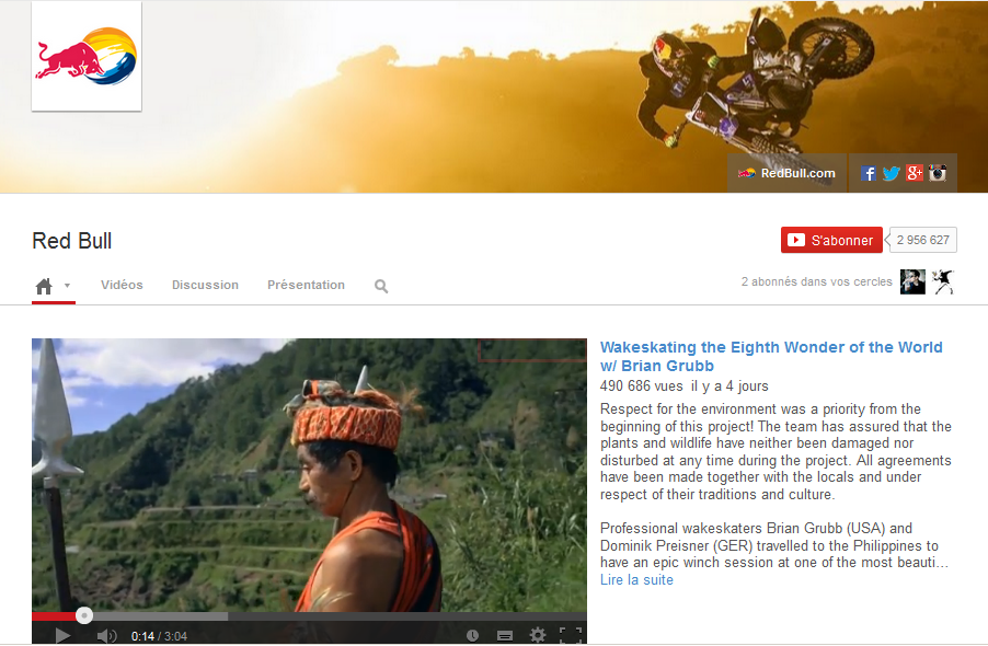 chaine youtube redbull