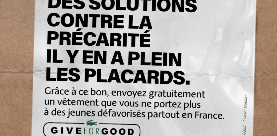 Give for Good : Lacoste transforme un bon d’envoi en geste solidaire
