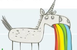 Bulle éclatée : la licorne a un malaise
