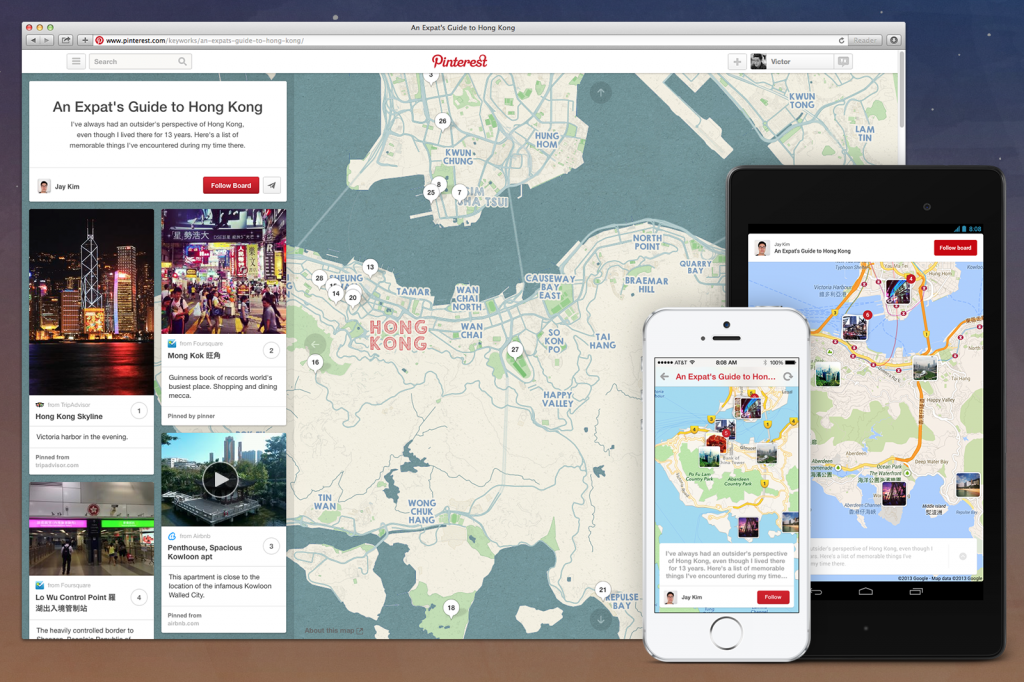 pinterest lance les place pins