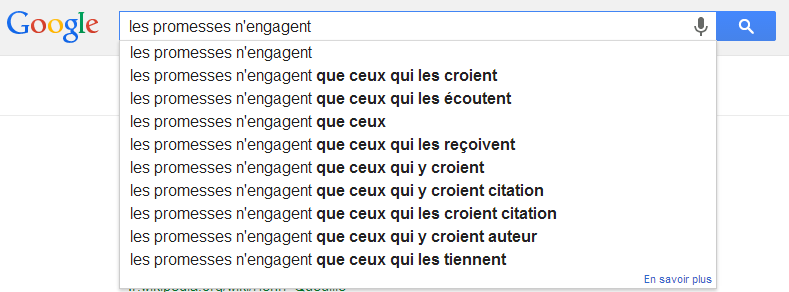 recherche google les promesses n'engagent