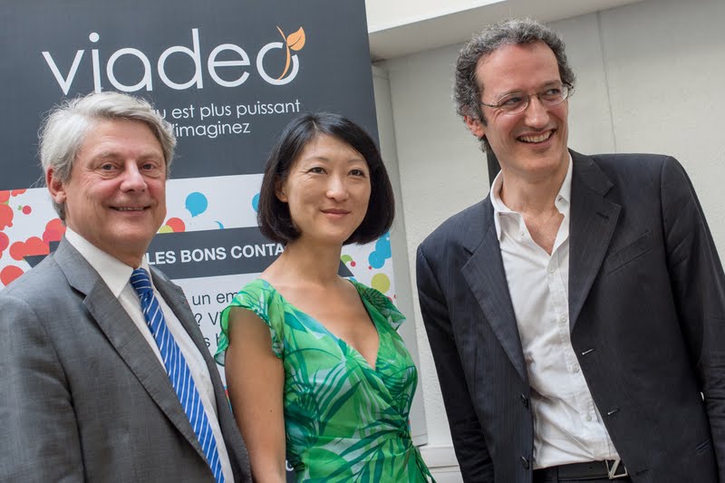 signature partenariat viadeo cci avec Fleur Pellerin et Dan Serfaty