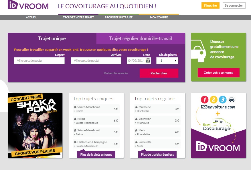 IDvroom : La SNCF lance son service de co-voiturage concurrent de Blablacar